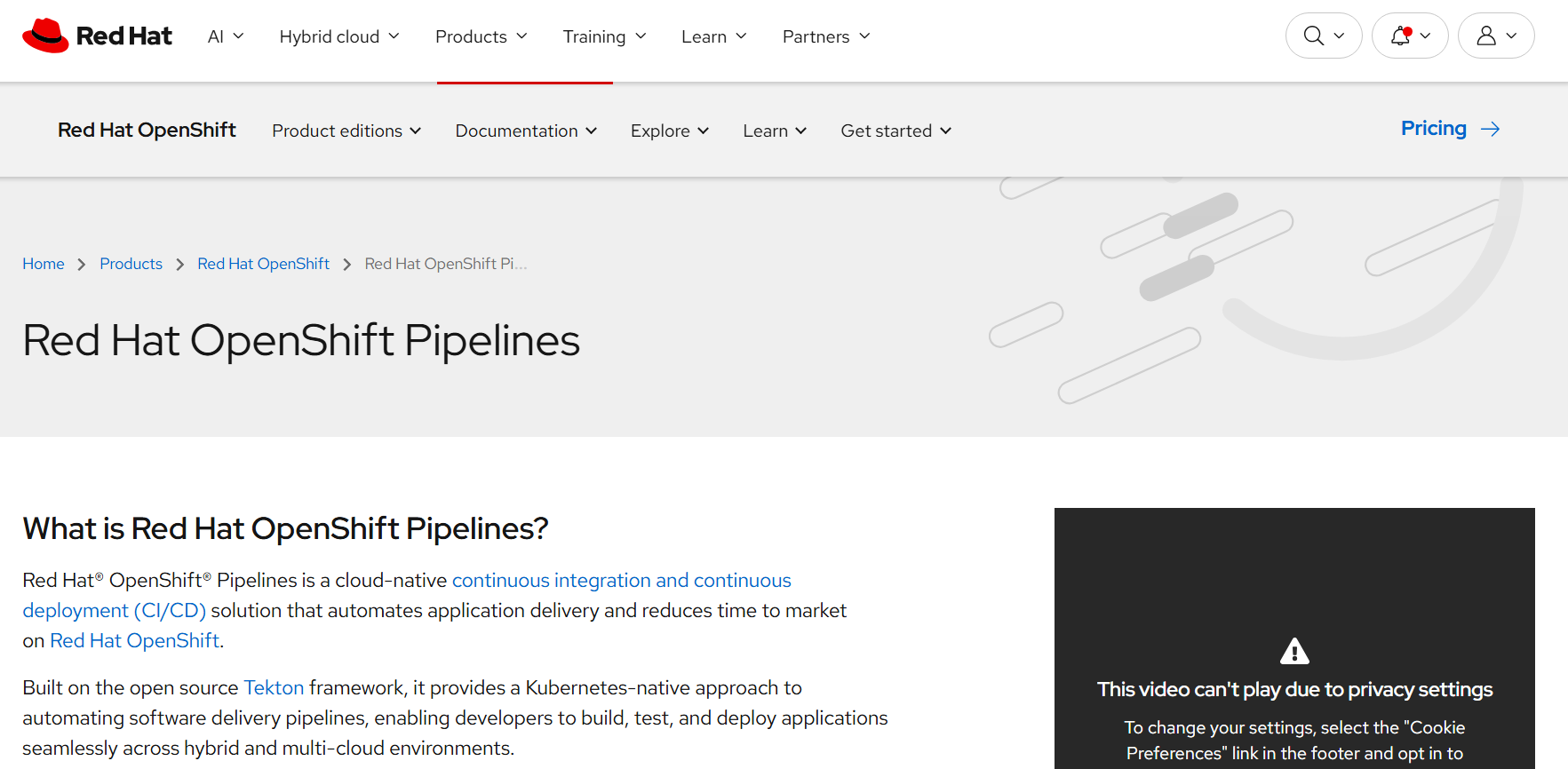 openshift homepage